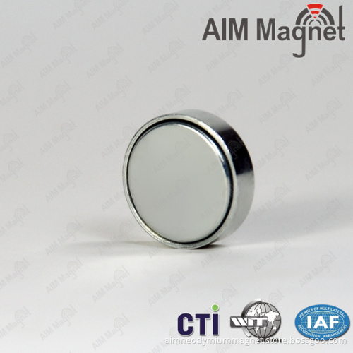 Neodymium Disc Magnet with Metal Shield